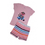 Piżama dziecięca z krótkimi rękawami i nogawkami