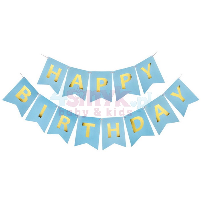  Girlanda urodzinowa papierowa HAPPY BIRTHDAY duża